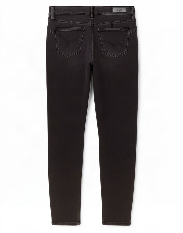 Armani Exchange Womens Super Skinny Jeans W27 L28 Black Cotton
