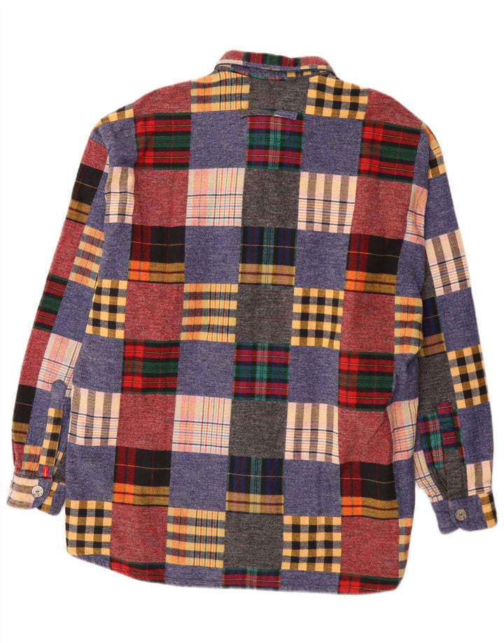 Camisa De Franela Mediana De Algodón A Cuadros Multicolor Hombre Signum