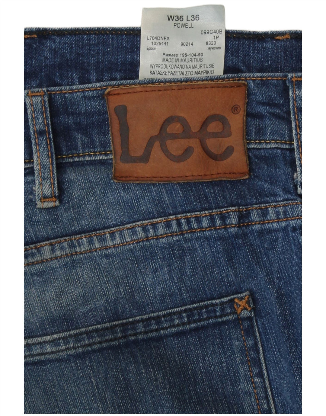 Lee Jeans Powell Slim para Hombre W36 L36 Algodón Azul
