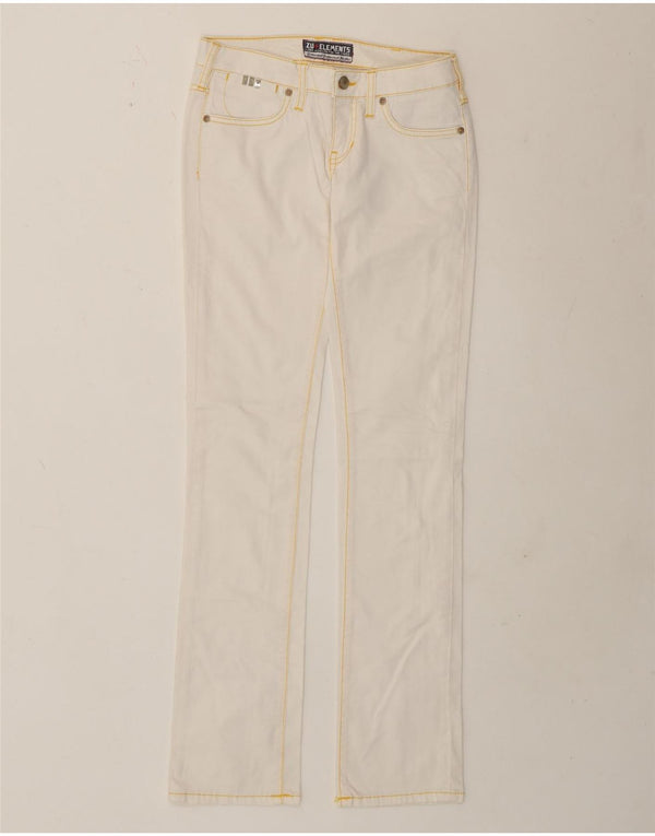 Vaqueros rectos para mujer Zu Elements W24 L32 Algodón blanco