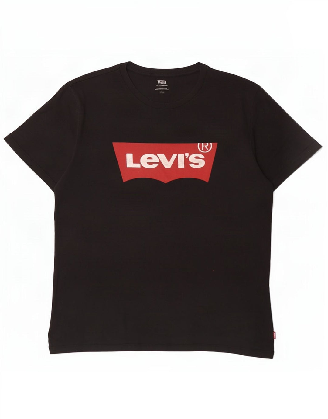 Levi's Camiseta gráfica para hombre Top Medium Black Cotton
