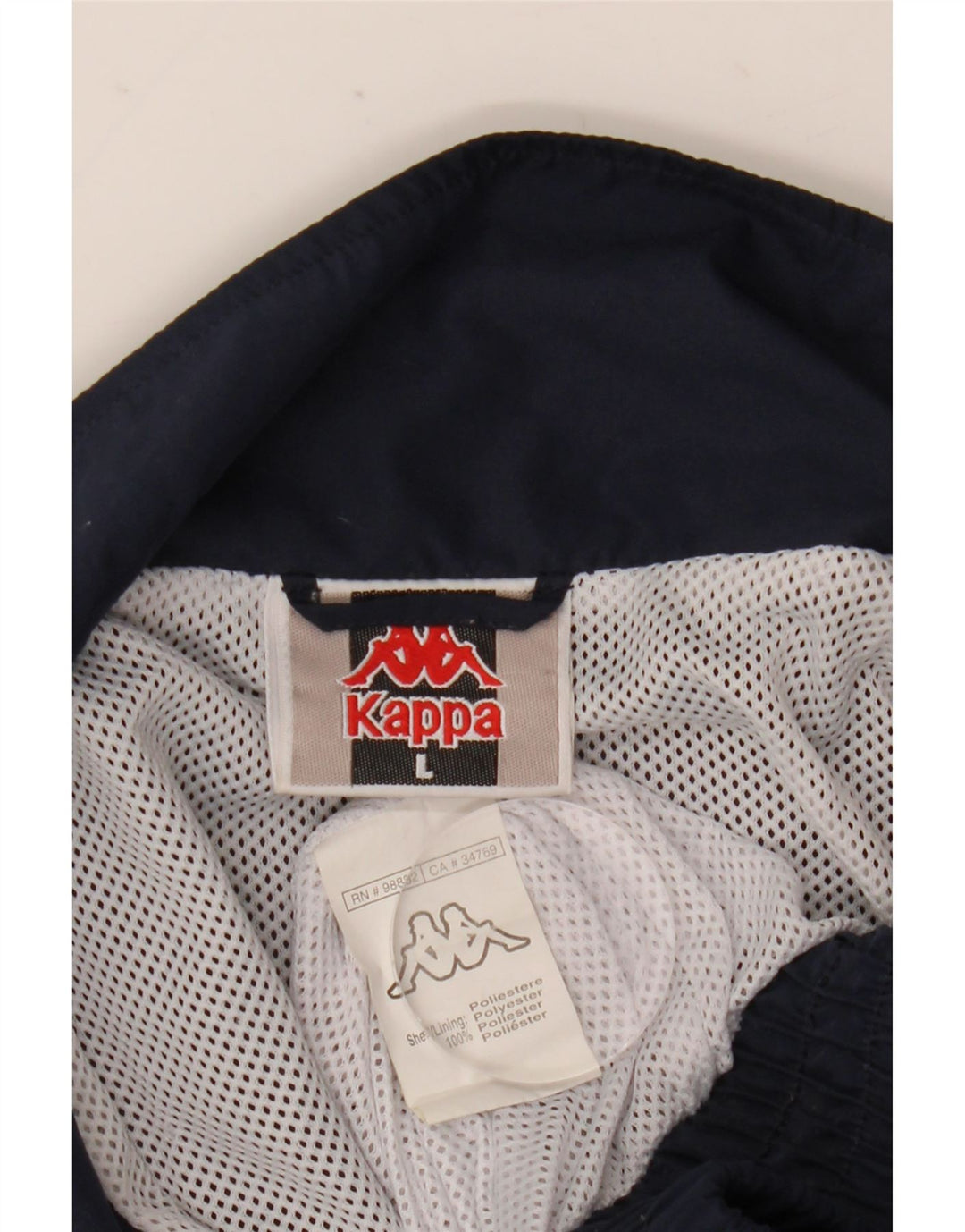 Kappa Mens Chándal Top Chaqueta Grande Azul Marino Poliéster