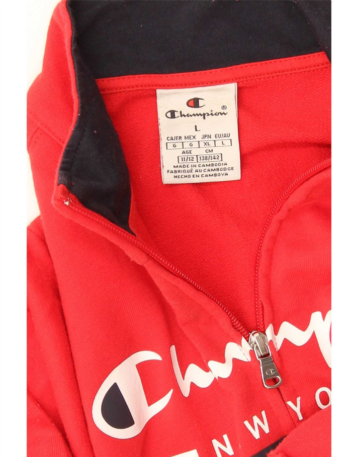 Champion Chaqueta de chándal gráfica para niños 11-12 años Grande Rojo