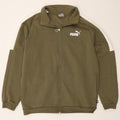 Puma Chaqueta De Chándal Superior De Algodón Caqui Medio Con Bloques De Color |