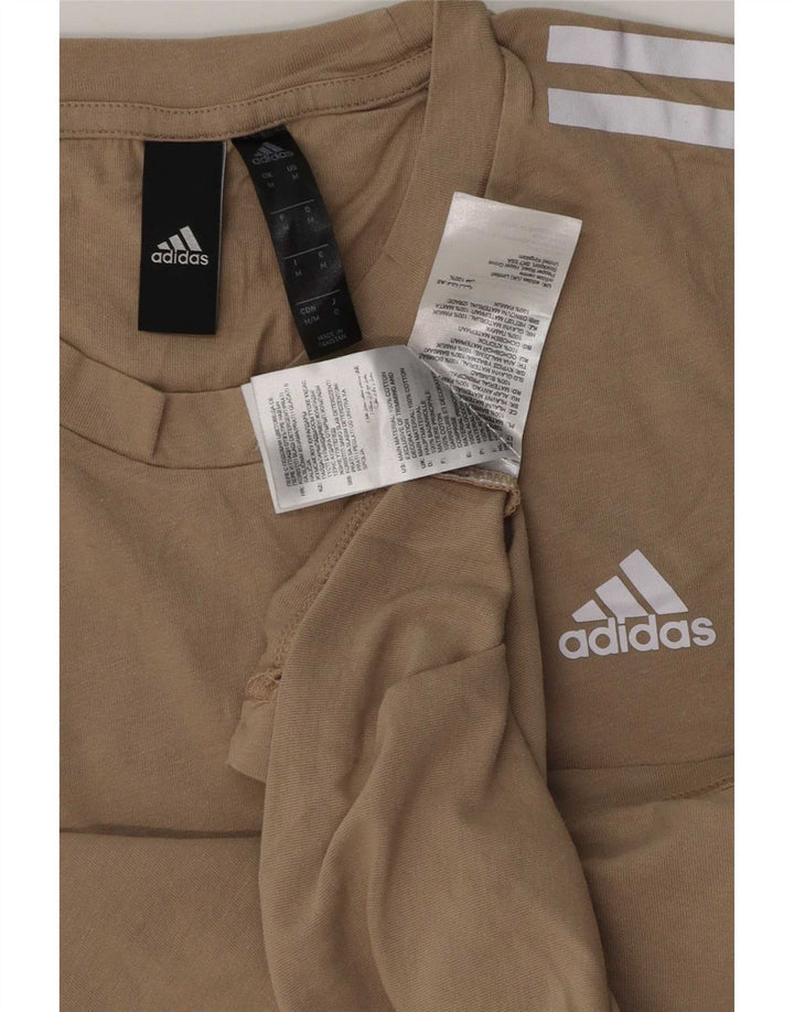 Camiseta Adidas Hombre Top Algodón Beige Medio