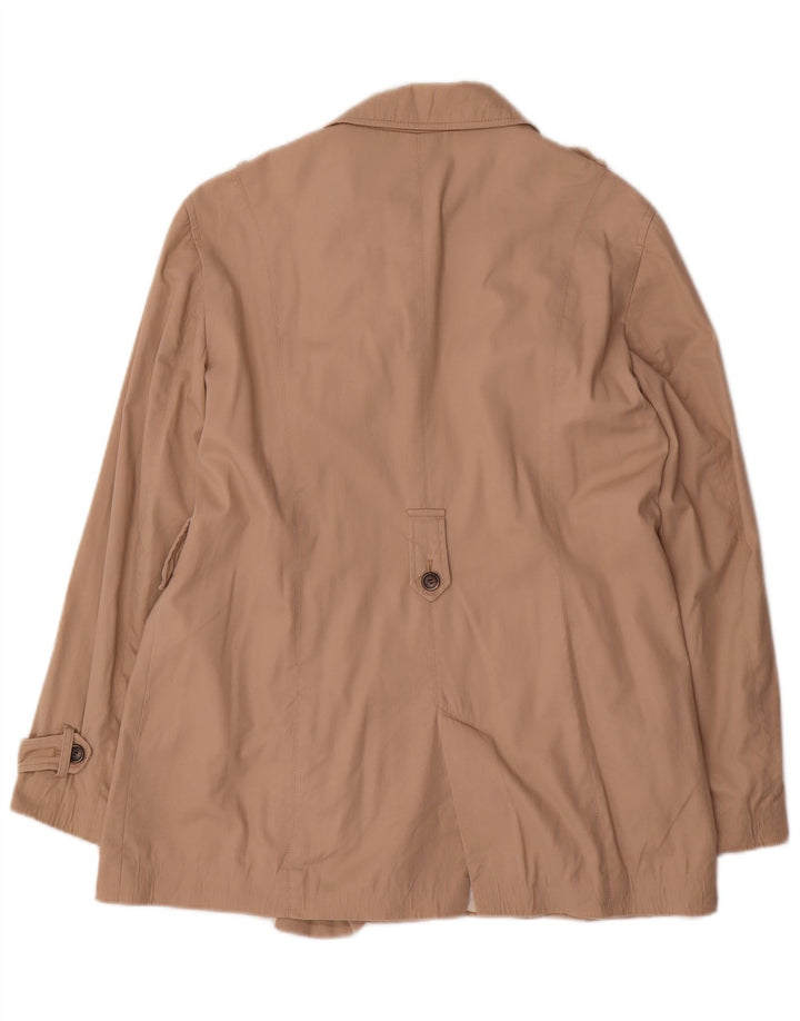 Zara Mujer Gabardina UK 46 Grande Algodón Beige