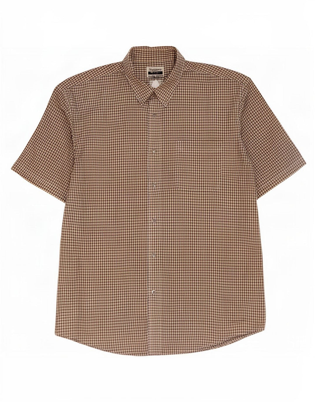Wrangler Camisa de manga corta Riata para hombre XL Algodón a cuadros gris
