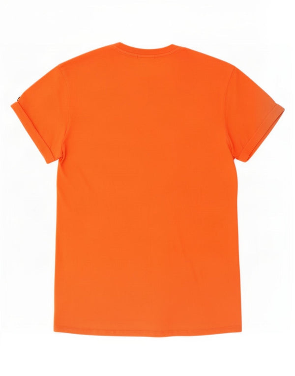 G-Star Hombre Camiseta Gráfica Top Grande Naranja Colorblock Algodón