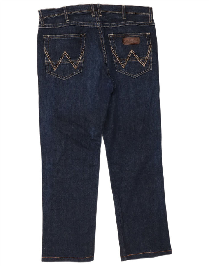 WRANGLER Vaqueros rectos Roxboro para hombre W32 L34 Algodón azul