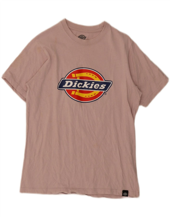 Dickies - Camiseta gráfica para hombre, talla pequeña, algodón rosa