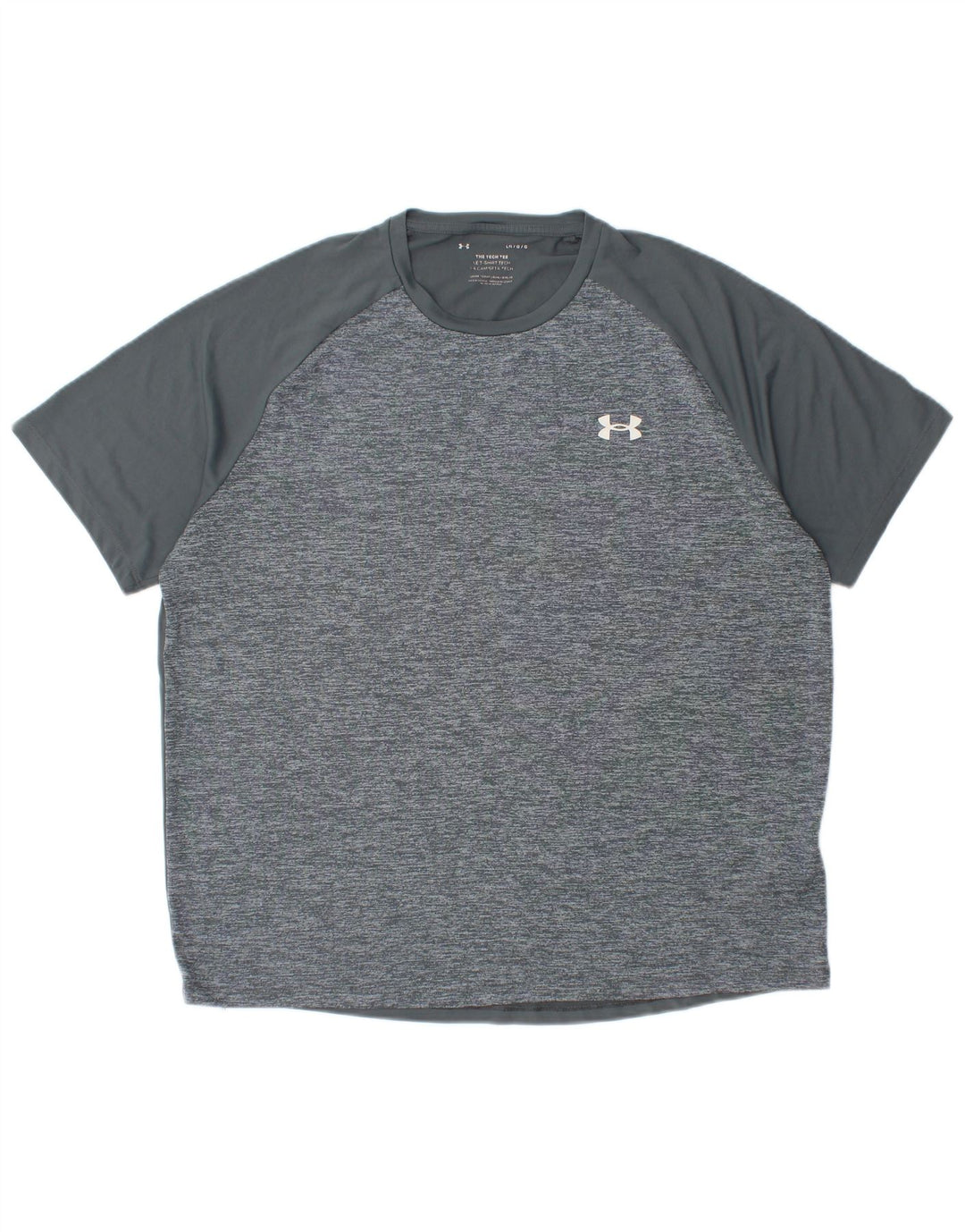 Under Armour - Camiseta para hombre, talla grande, poliéster moteado gris