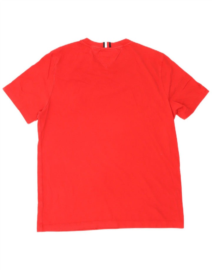 Tommy Hilfiger Camiseta Regular Fit para Hombre Top Medium Rojo