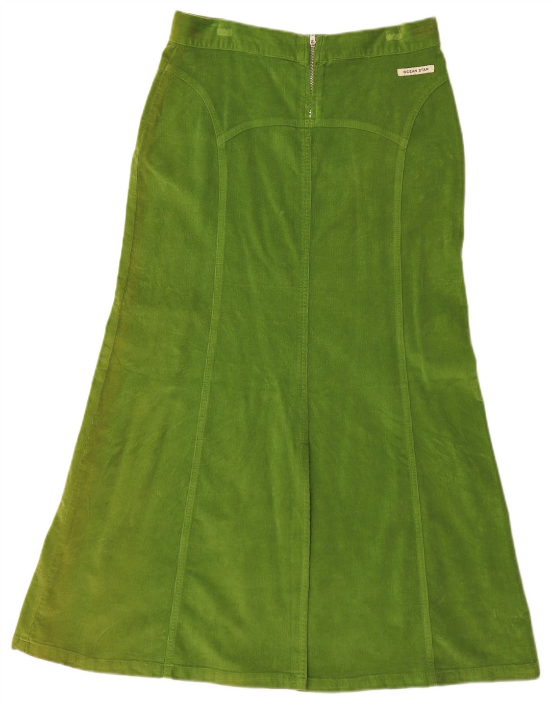 Ocean Star Falda maxi de pana para mujer IT 42 Medium W28 Algodón verde