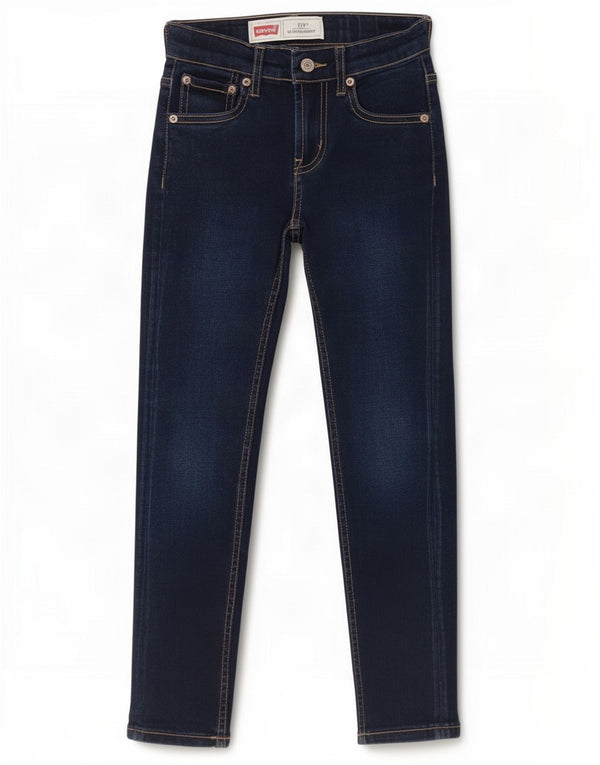 Levi's Boys 519 Extreme Skinny Jeans 7-8 años W24 L22 Algodón azul marino