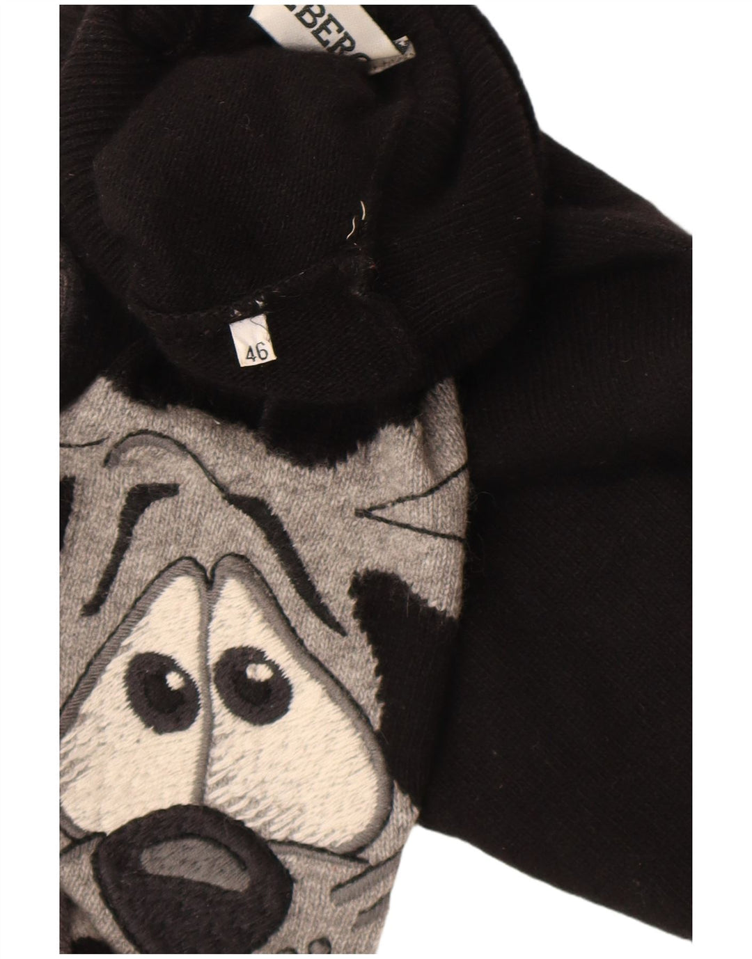 Iceberg Mujer Looney Tunes Roll Neck Jumper Sweater IT 46 Grande Lana Negra