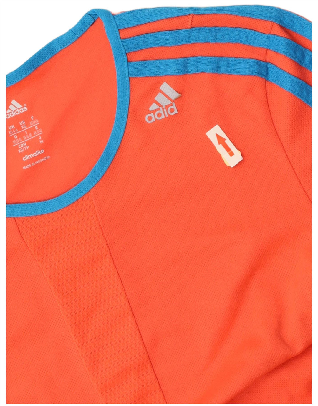 ADIDAS Camiseta Climalite para mujer UK 4/6 XS Naranja Poliéster