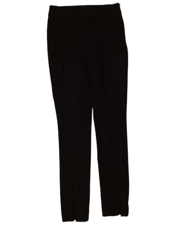 Reiss Pantalones informales ajustados para mujer UK 10 Small W28 L30 Poliéster negro