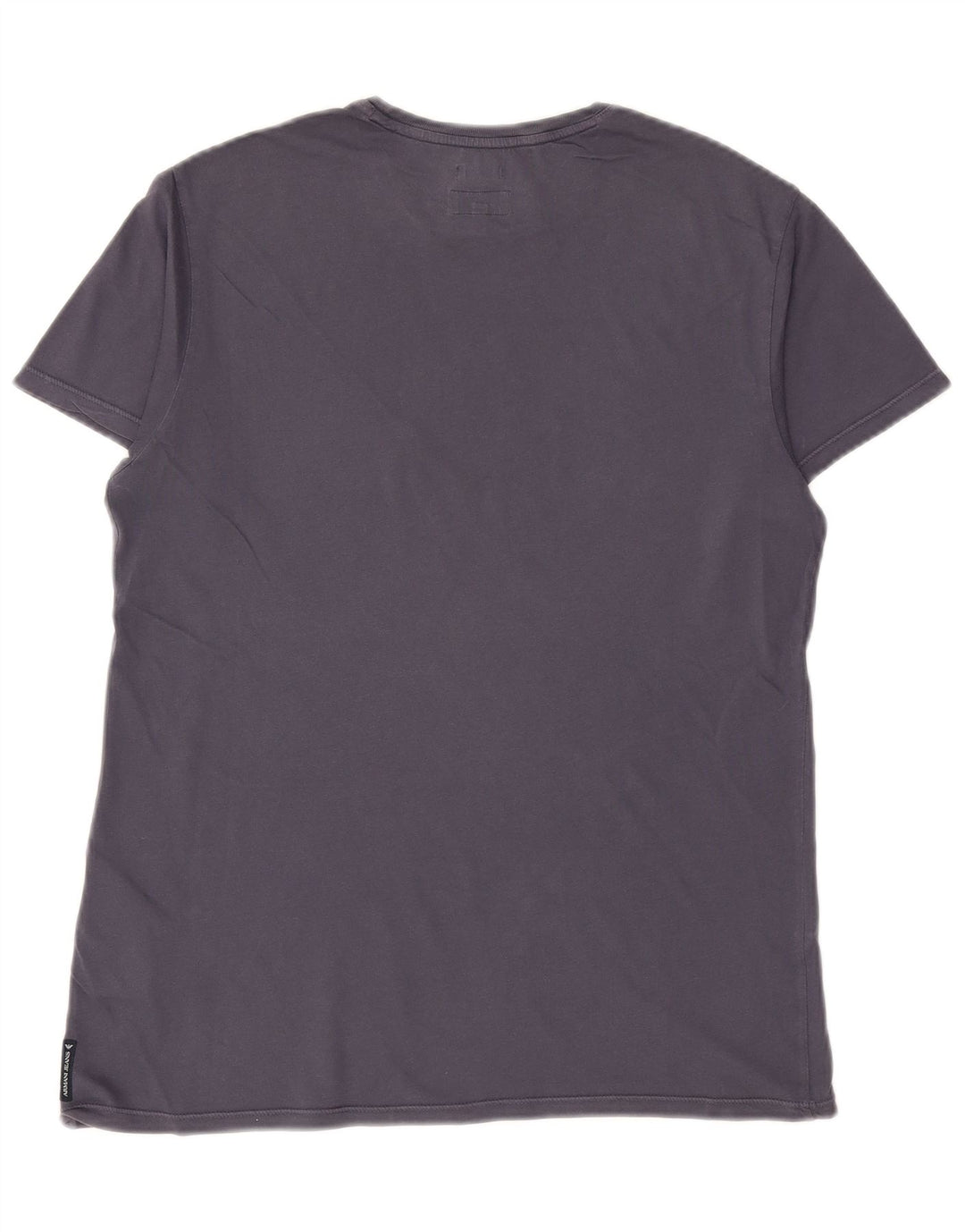ARMANI JEANS Camiseta estampada regular para hombre Top pequeño de algodón azul marino