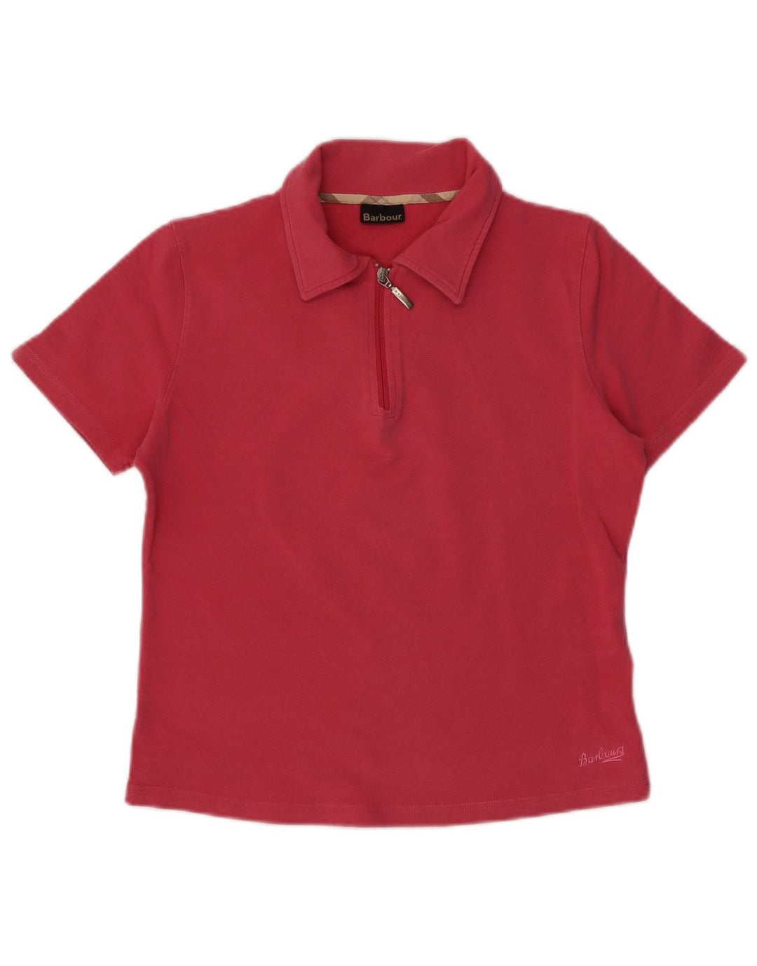 BARBOUR Polo para mujer UK 12 Medium Pink