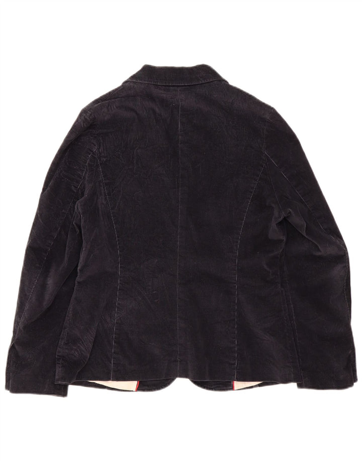 CONTE OF FLORENCE Chaqueta tipo blazer de 2 botones para mujer IT 46 Grande Azul marino