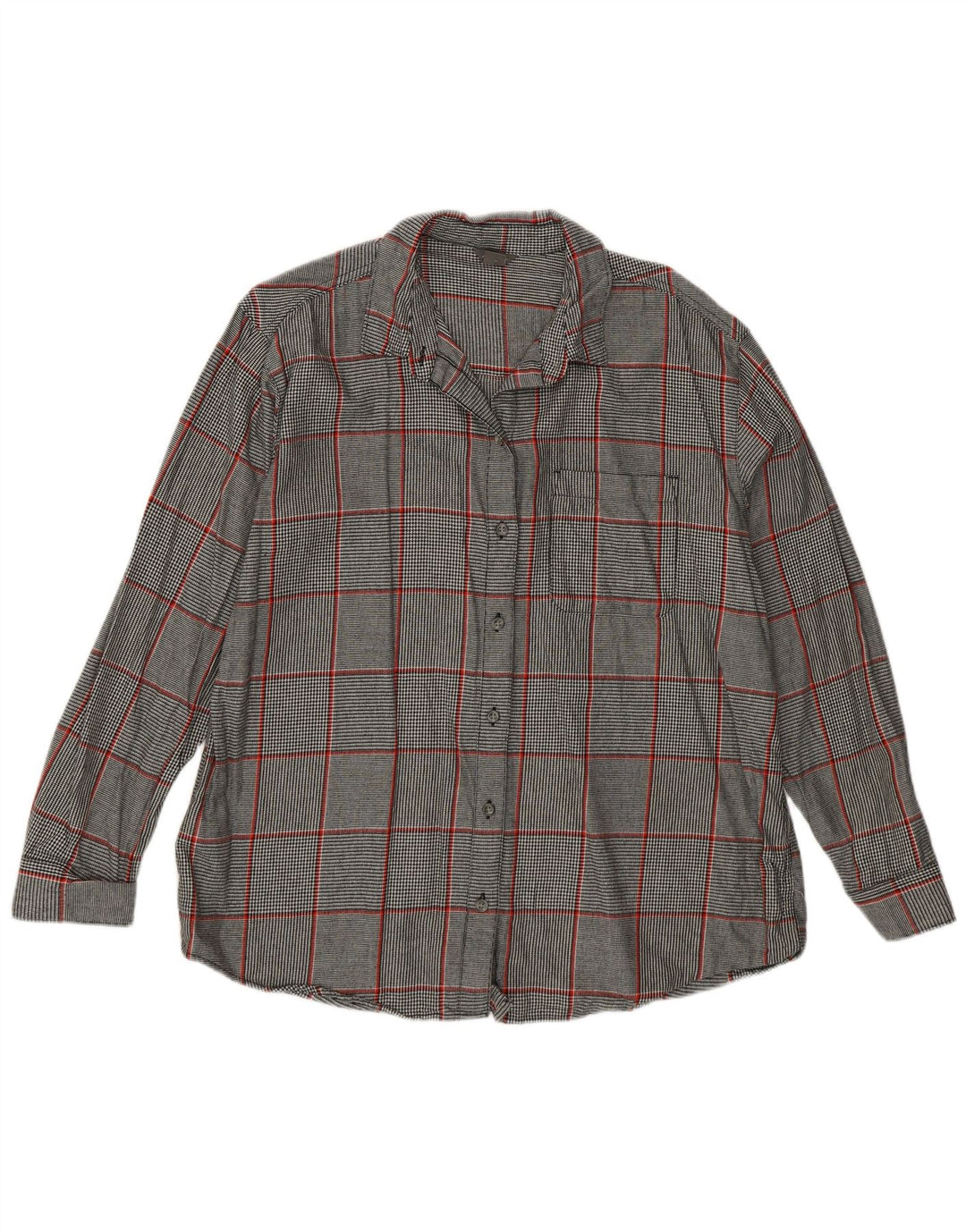 Eddie Bauer Camisa para mujer UK 46 Large Grey Check
