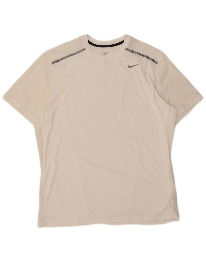 Camiseta Nike Dri Fit para hombre Top XL Poliéster blanco