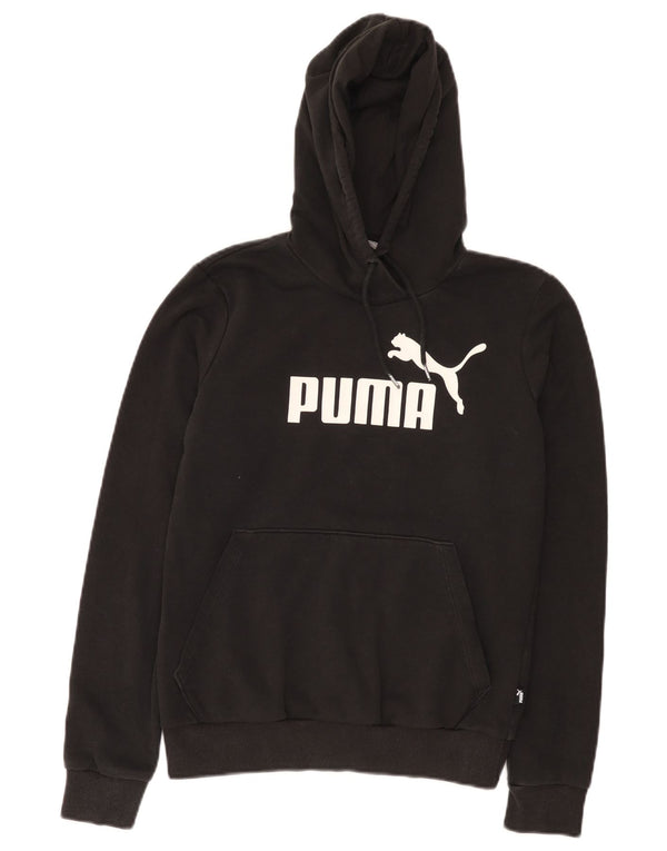 Puma Mujer Graphic Sudadera con capucha Jumper UK 10 Pequeño Algodón Negro
