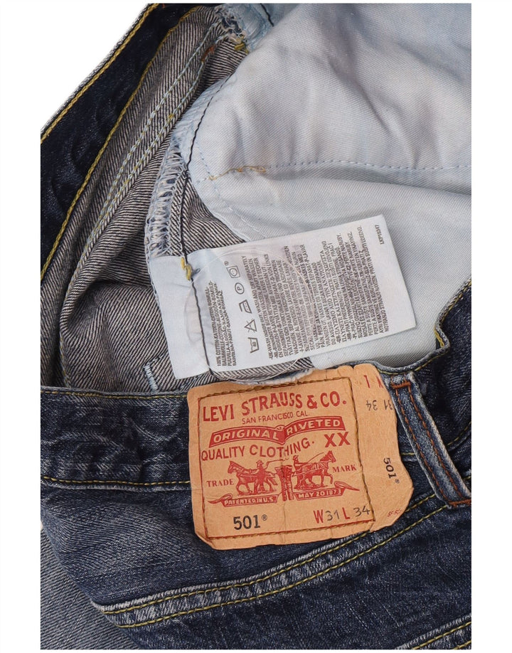 Levi's Hombre 501 Vaqueros Rectos W31 L30 Algodón Azul