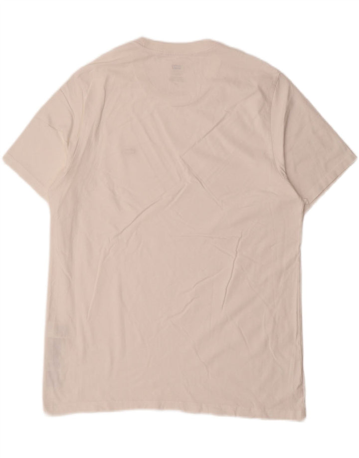 Levi's Camiseta estándar para hombre Top grande de algodón blanco