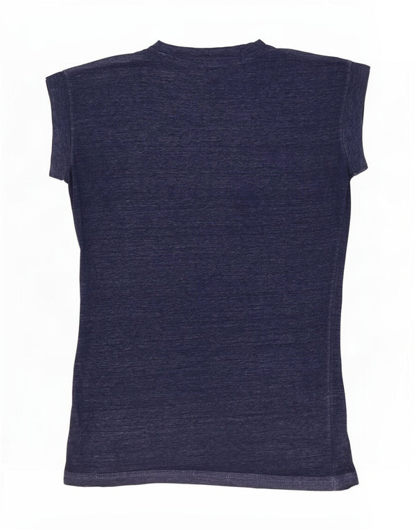 Hard Rock Cafe Camiseta con gráfico London para mujer UK 6 XS Azul marino moteado