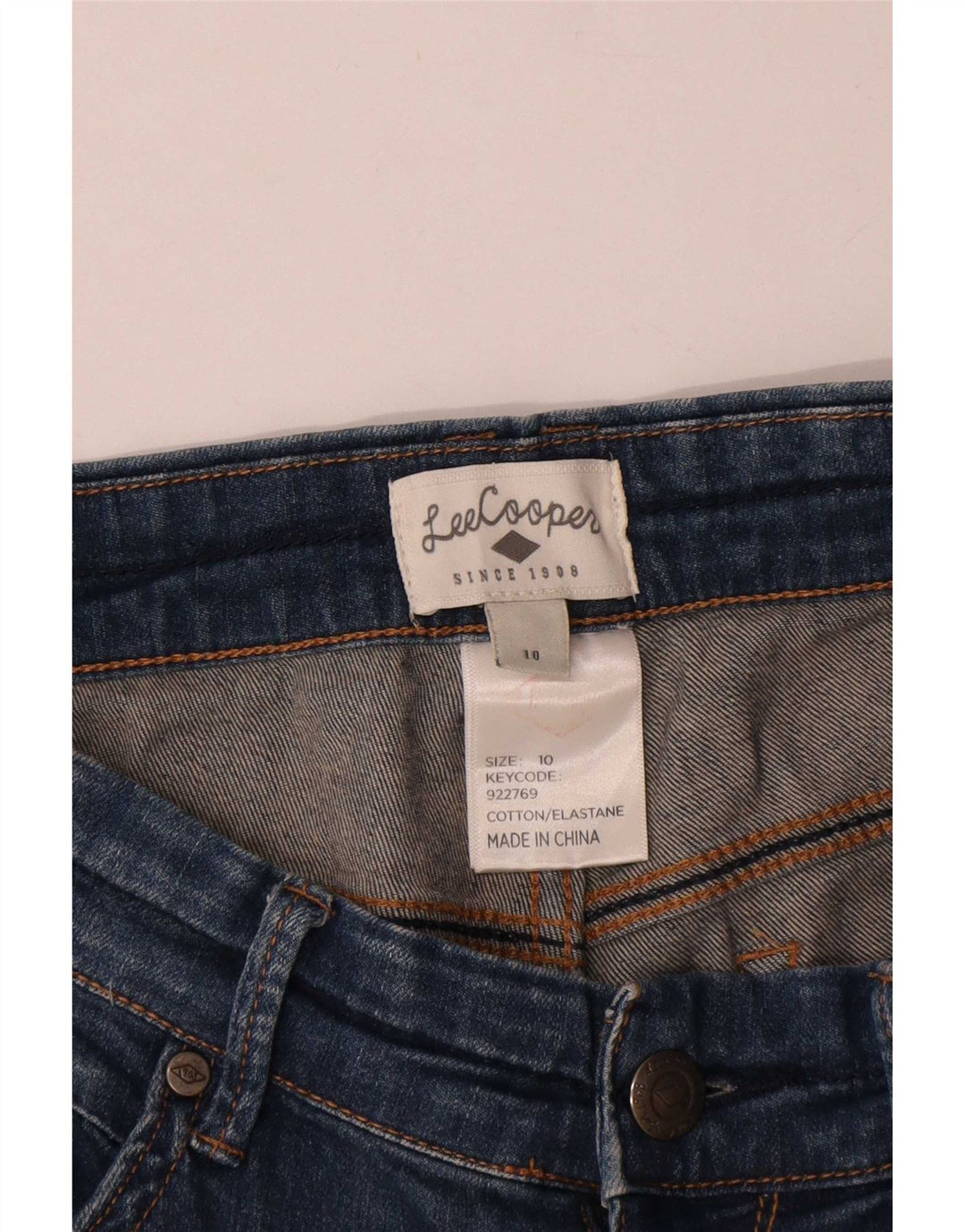Lee Cooper - Pantalones cortos de mezclilla para mujer US 10 grande W30 algodón azul