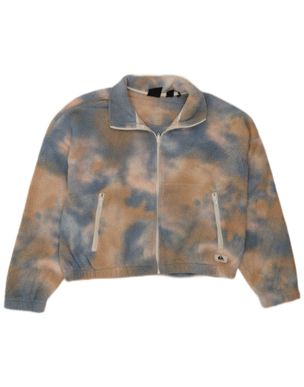 Quiksilver Chaqueta de forro polar extragrande para mujer UK 46 Large Blue Tie Dye
