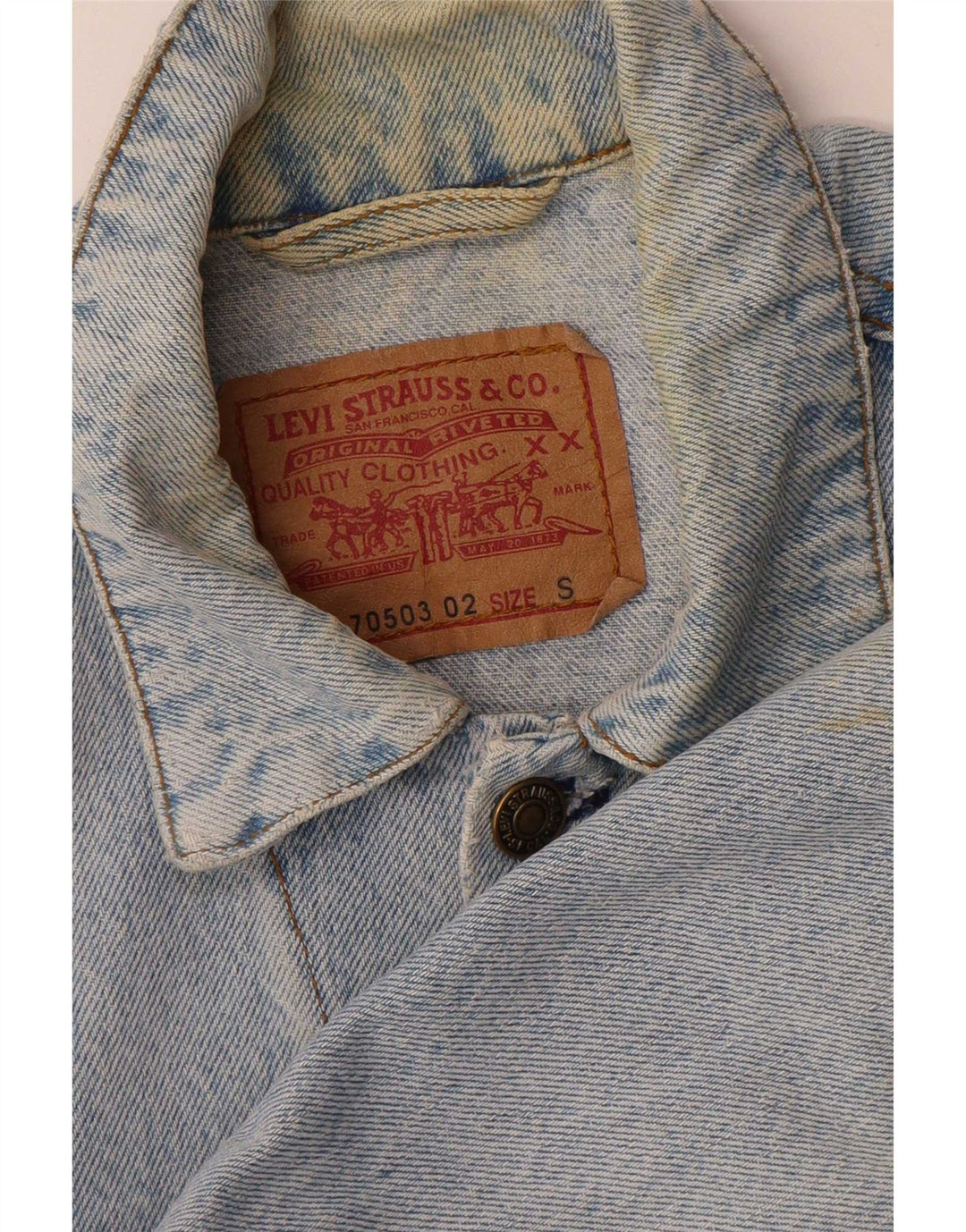 Levi's Chaqueta vaquera para hombre UK 36 Algodón azul pequeño