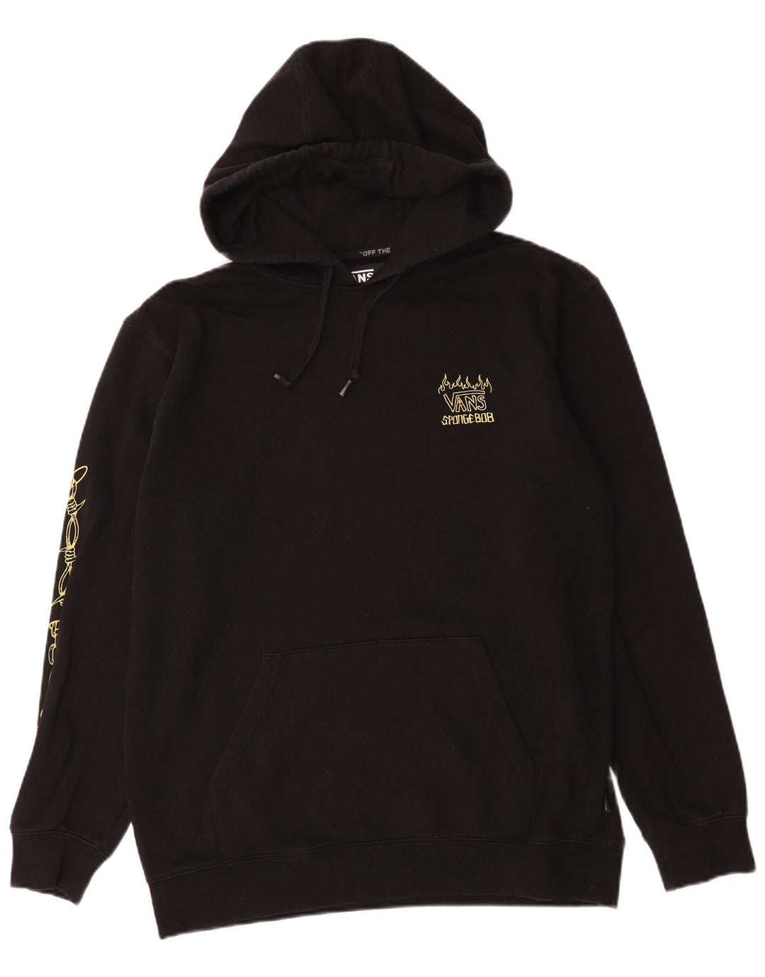 Vans Hombre Sudadera Con Capucha Gráfica Jersey Grande De Algodón Negro