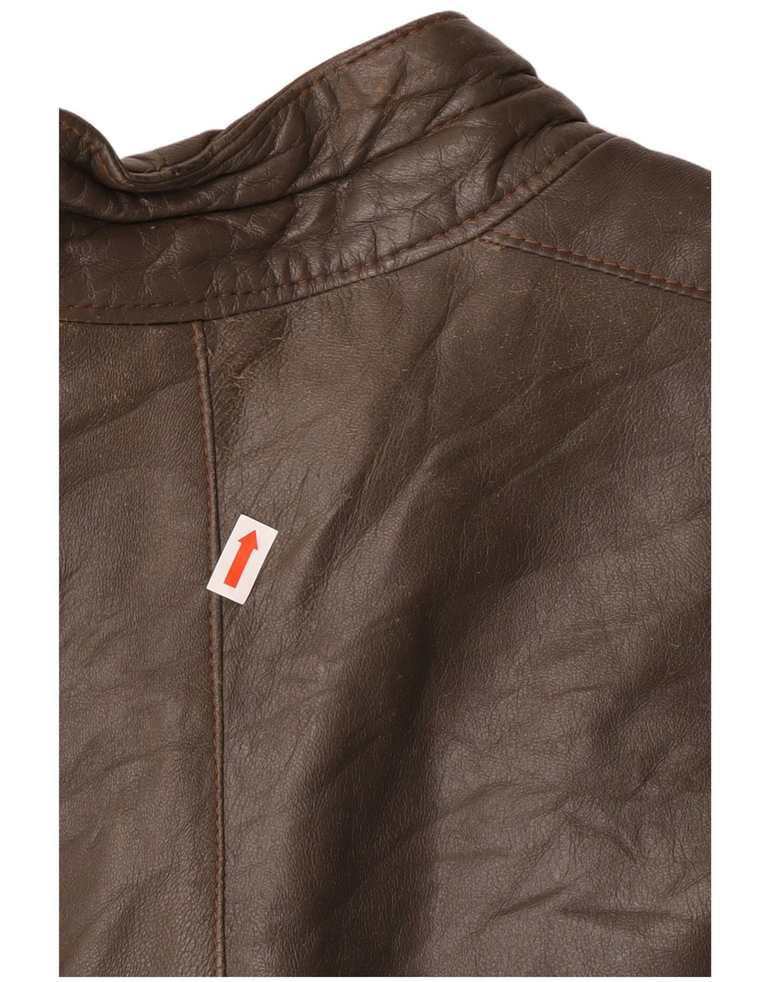 Vintage hombres chaqueta de cuero militar IT 56 3XL cuero gris