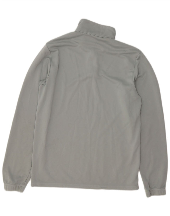 Adidas Hombre Aeroready Zip Neck Jersey Chándal Top Gris Medio Poliéster
