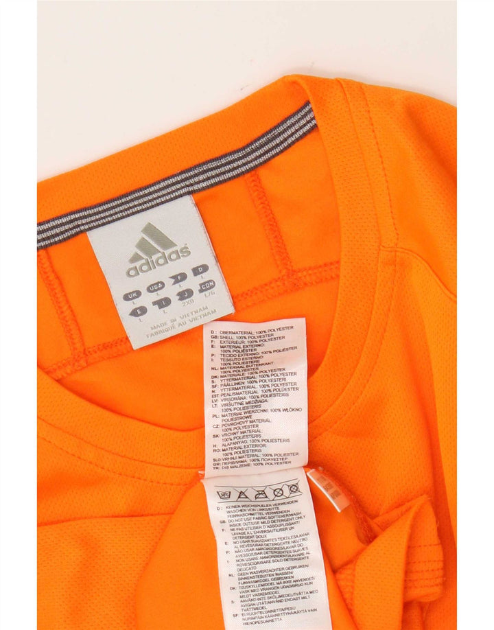 Adidas Mens Climalite Camiseta Top Grande Naranja Poliéster