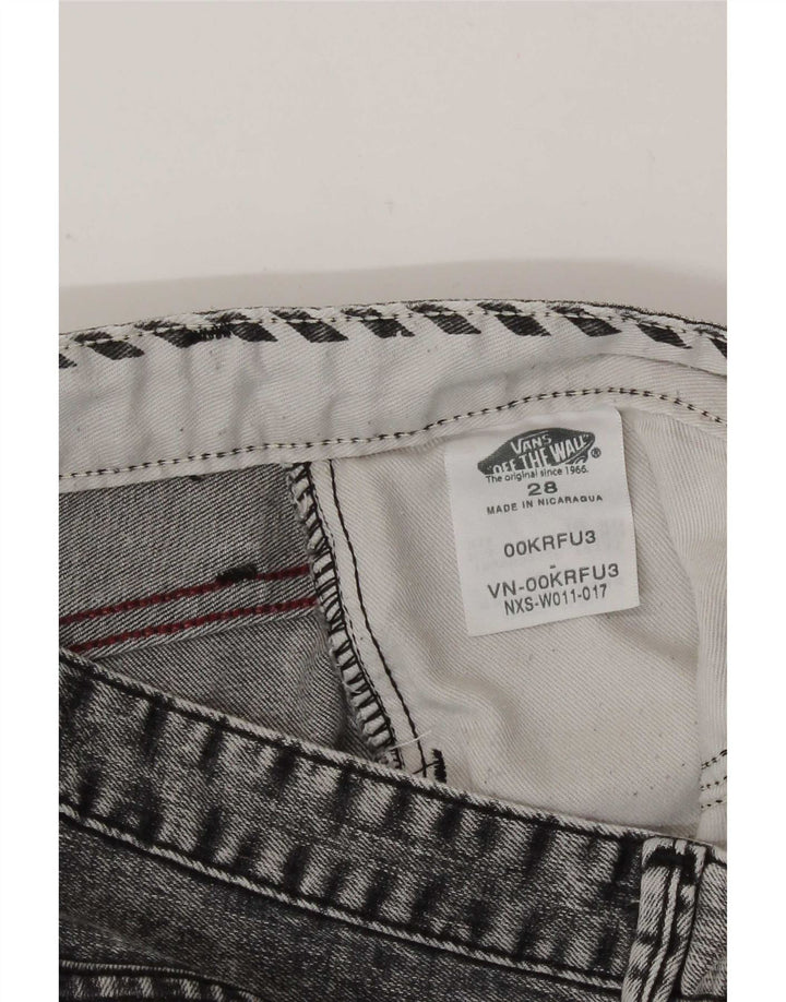 Pantalones cortos de mezclilla con lavado ácido para mujer Vans W28 gris medio