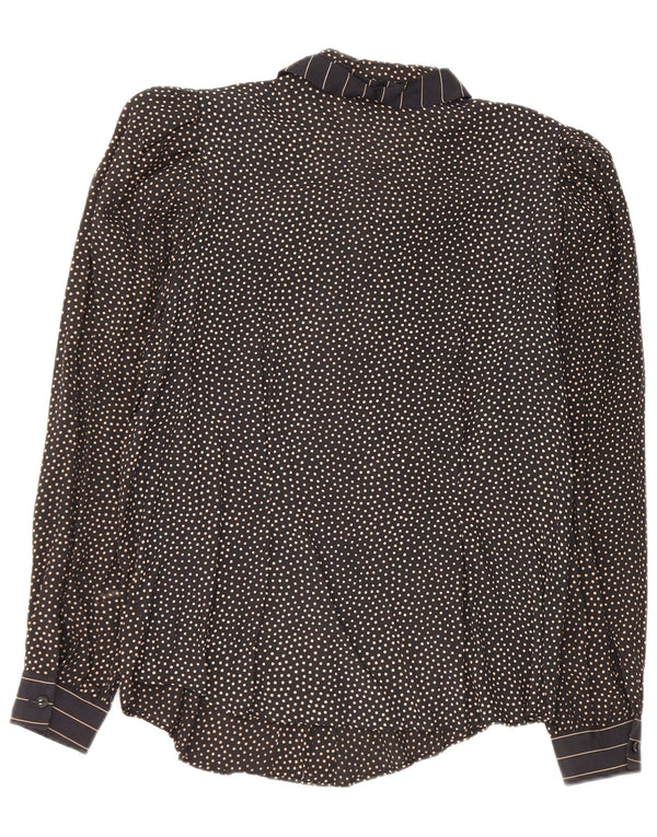 Primavera Firenze Blusa para mujer UK 46 Large Azul marino Lunares