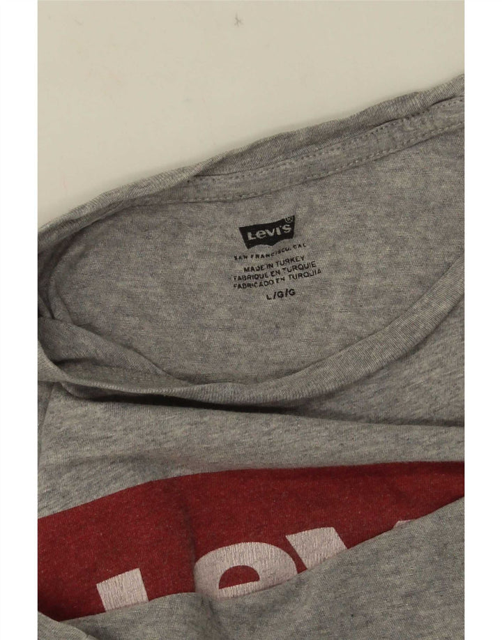 Levi's Camiseta gráfica para mujer Top UK 46 Large Grey