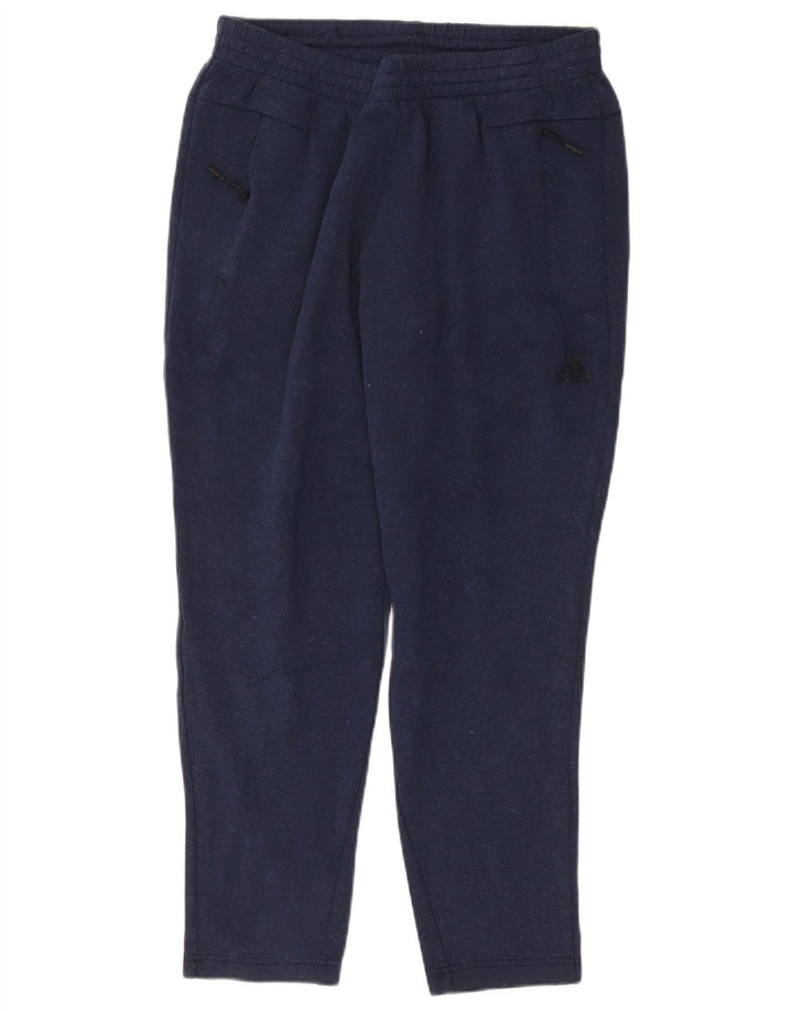 Adidas - Pantalón de chándal para hombre, talla grande, algodón azul marino