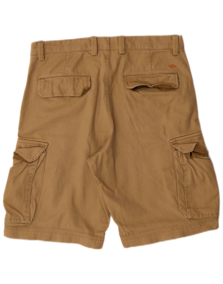 DOCKERS Shorts Cargo Hombre W32 Algodón Beige Medio