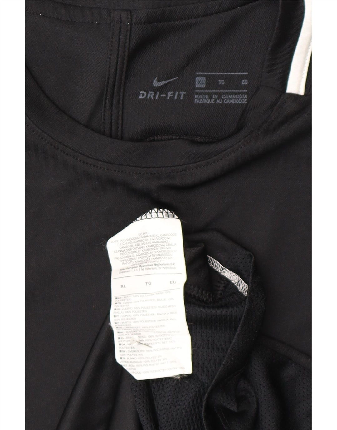 Camiseta Nike Dri Fit para hombre Top XL Poliéster negro
