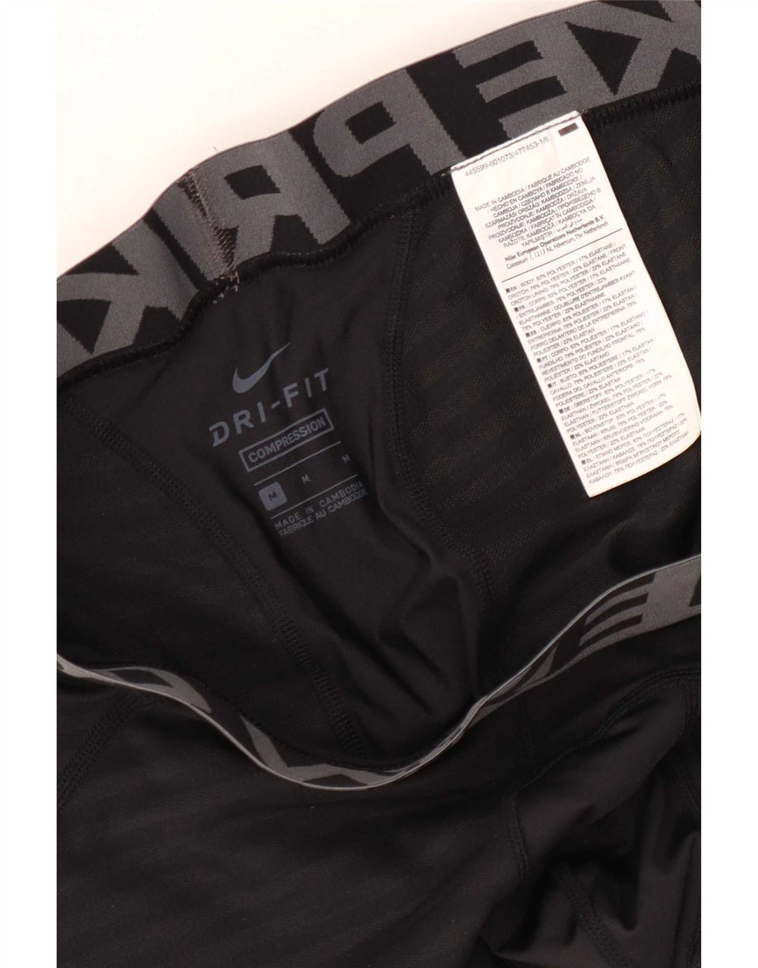 Leggings Nike Dri Fit Graphic para hombre Poliéster a rayas negras medianas
