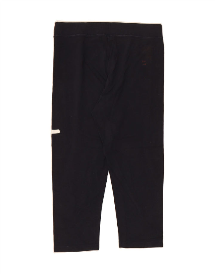 CHAMPION Womens Graphic Capri Leggings UK 10 Small  Navy Blue Vintage Champion and Second-Hand Champion from Messina Hembry 