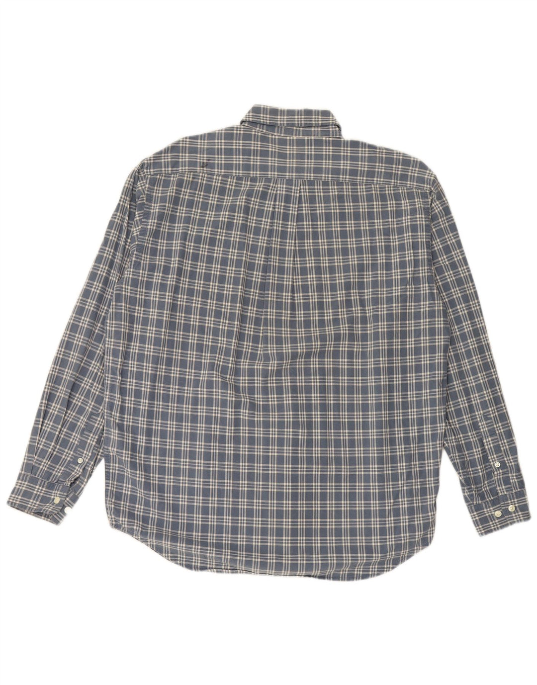 EDDIE BAUER Camisa De Franela Hombre Algodón A Cuadros Azul Medio