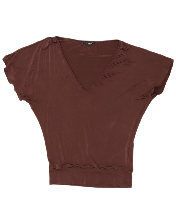 Blusa Mujer Liu Jo Top IT 44 Viscosa Marrón Medio