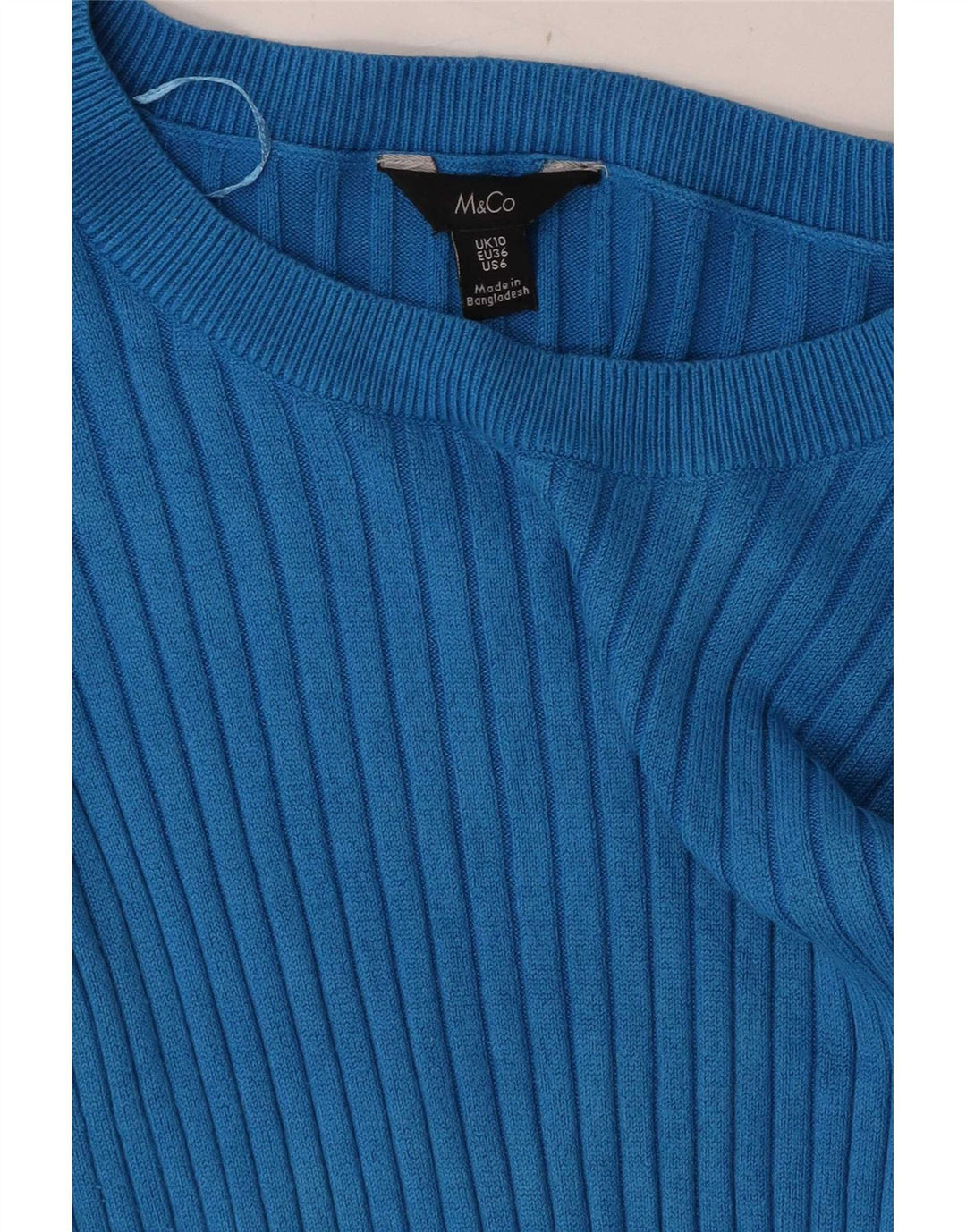 M&Co Jersey con Cuello Barco para Mujer UK 10 Small Azul