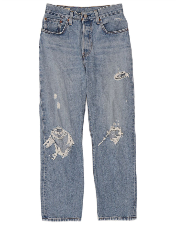 Levi's Mujer 501 Vaqueros Rectos Desgastados W26 L26 Azul