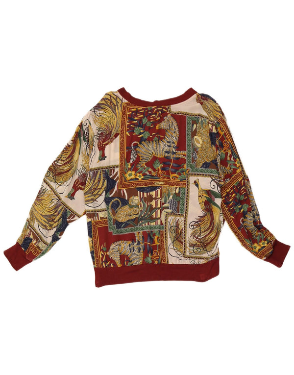 Salvatore Ferragamo Blusa de manga larga para mujer Talla única Borgoña